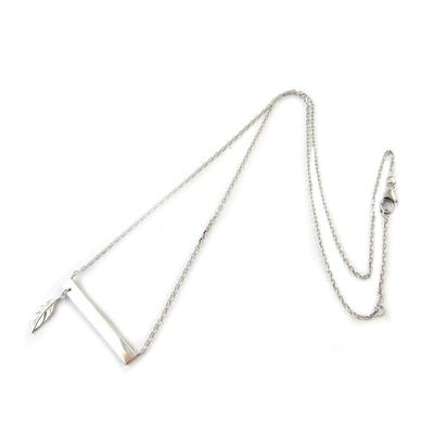 [N6971] - Silver 'Identity' Feather Necklace (rhodium-plated)
