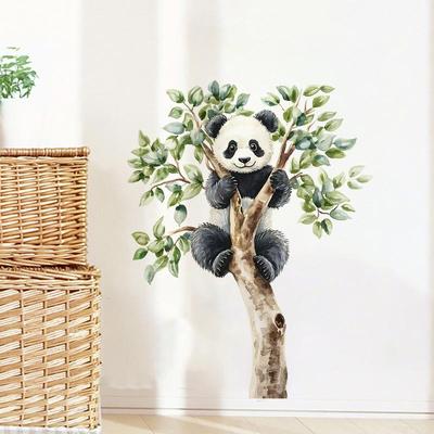 Kreslený Roztomilý Panda Na Větvi Stromu Samolepky Na Zeď Pro Dětský Pokoj Dekorace Dětské Samolepky Na Zeď Pvc Domácí Dekor