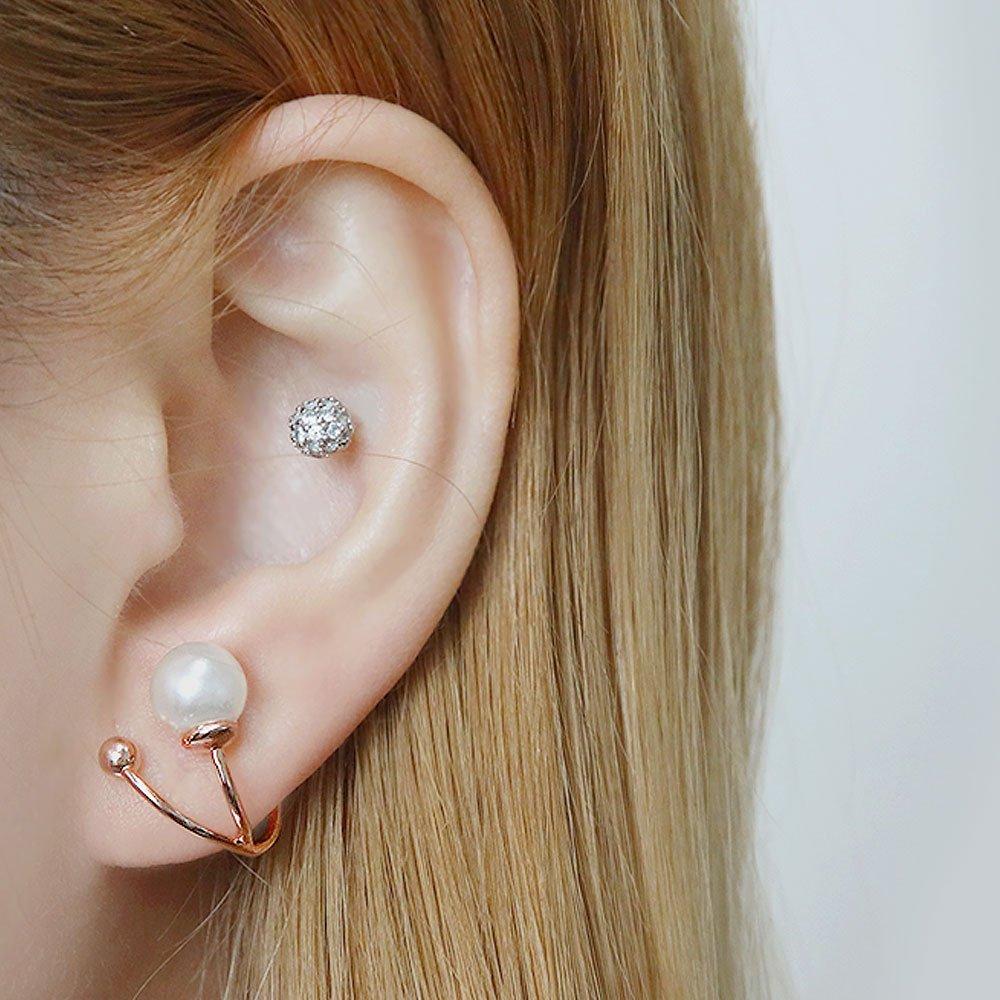 1+1 Pearl Cross Ring Ear Cuff Bracelet [Single Side Sold] Choose 1 of 2