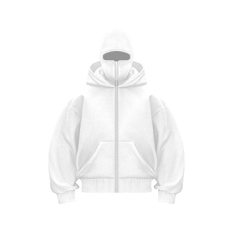 Oversized Y2K Hoodie Men Women Fleece Lined Double Hood Streetwear Sweatshirt Fall Winter