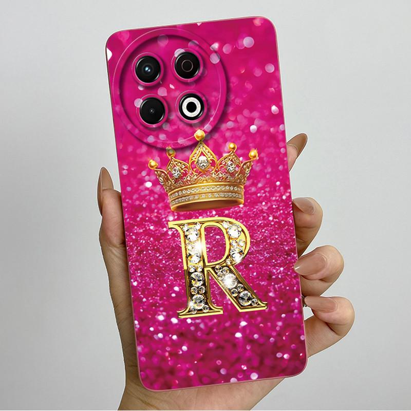 For Tecno Spark 30 Pro 4G KL7 Case Crown Letters Camera Protection Shockproof Anti-Fingerprint Cover For Tecno Spark30 Pro Coque