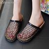 Fashion Hollow Mesh Mules Slippers Women Casual Shoes Flat Sandals Summer 2025 Trend Beach Platform Woman Slides Comfort Sandalias Mujer