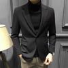 Herren Anzugjacke Revers Langarm Klappentaschen Lässige formelle Anzugjacke Einfarbig Einknopf Business Arbeitsoberbekleidung