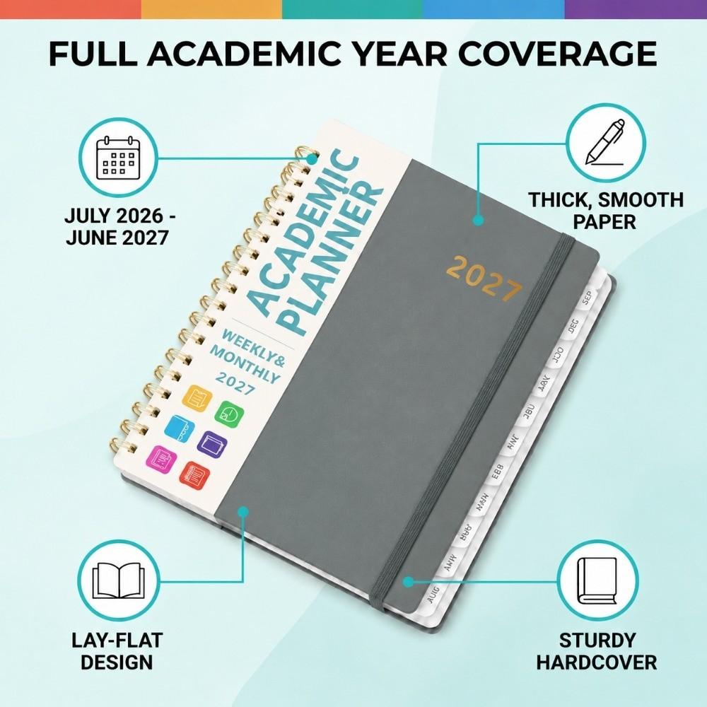 A5 A5 Size Weekly Monthly Agenda Coil Binding A5 Organizer Yearly Planner Task Arrangement