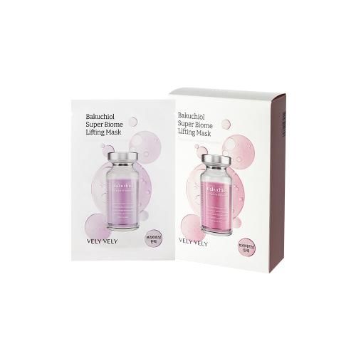 Vely Vely БакУчиол Супер Биом Лифтинг Маска Упаковка (10 листов) Bakuchiol Super Biome Lifting Mask Pack