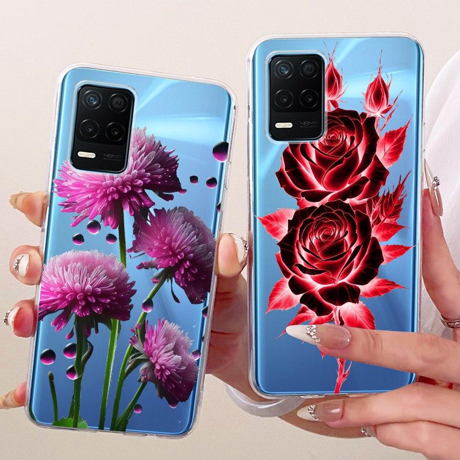 For Realme 8 5G Case RMX3241 Popular Butterfly Soft Silicone Clear TPU Cover For Realme Narzo 30 5G Funda Realme8 8s 5G V13 Capa