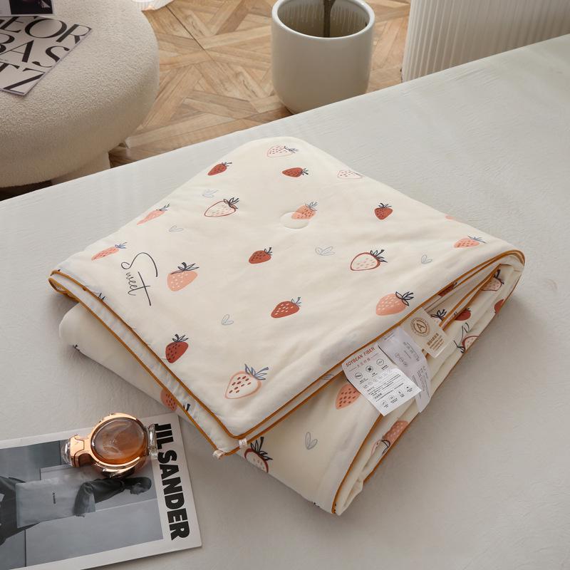 Class A Mother & Baby Knitted Cotton Soybean Summer Quilt - Cool, Washable, and Soft