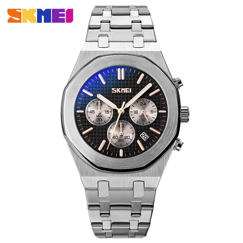 

Мужские многофункциональные часы, модные часы, часы с секундомером и календарем, кварцевые часы, водонепроницаемые мужские часы