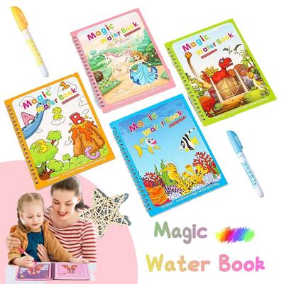 Livre de coloriage réutilisable pour l'éducation des enfants, livre de dessin magique à l'eau, peinture, jouets de dessin, jouets sensoriels d'éducation précoce pour enfants, nouvelle collection