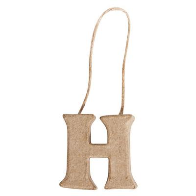 Pap.M. Letter "H" FSC Recycled 100%, 4x4x1cm, with Hanger