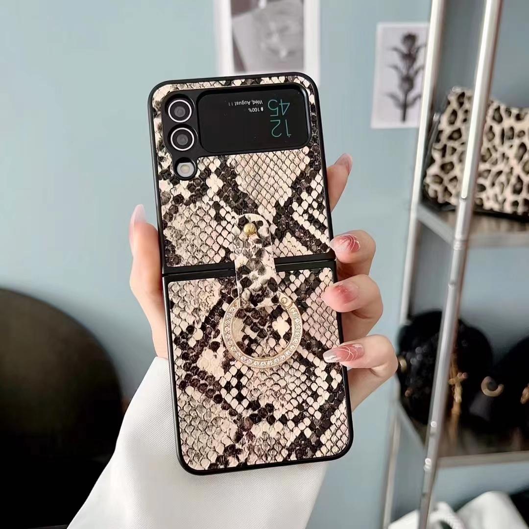 

Роскошный квадратный складной чехол для мобильного телефона Samsung Galaxy Z Flip 5 Z Flip 4 Z Flip 3 для OPPO Find N2 для Huawei P50 Карманная мягкая задняя крышка For Samsung Z Flip4 золотой