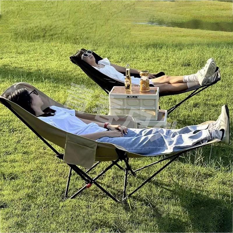 Adjustable Portable Outdoor Folding Chair with Tall Backrest for Camping and Picnics