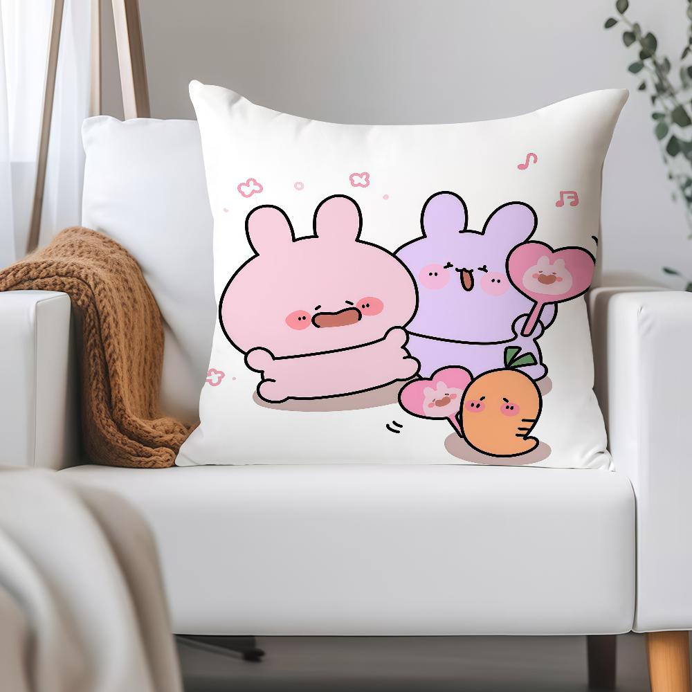 Cartoon A-Asamimichan Cute Pillow Case Applicable Space For Guest Rooms Interiors Cars Office House Decoration