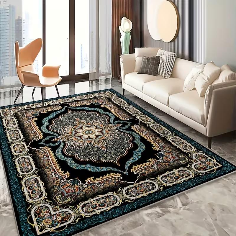 Large Bohemian Style Floor Rug Indoor Use Office Dining Area Living Room Bedroom Decor Soft Carpet Home Mat Kitchen Floor Mat