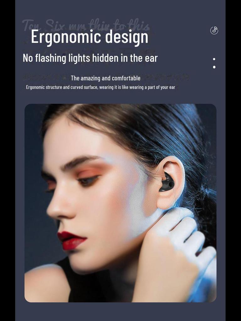 MD538 Wireless Bone Conduction Sleep Headphones - On-Ear X55 Bluetooth, Painless Design