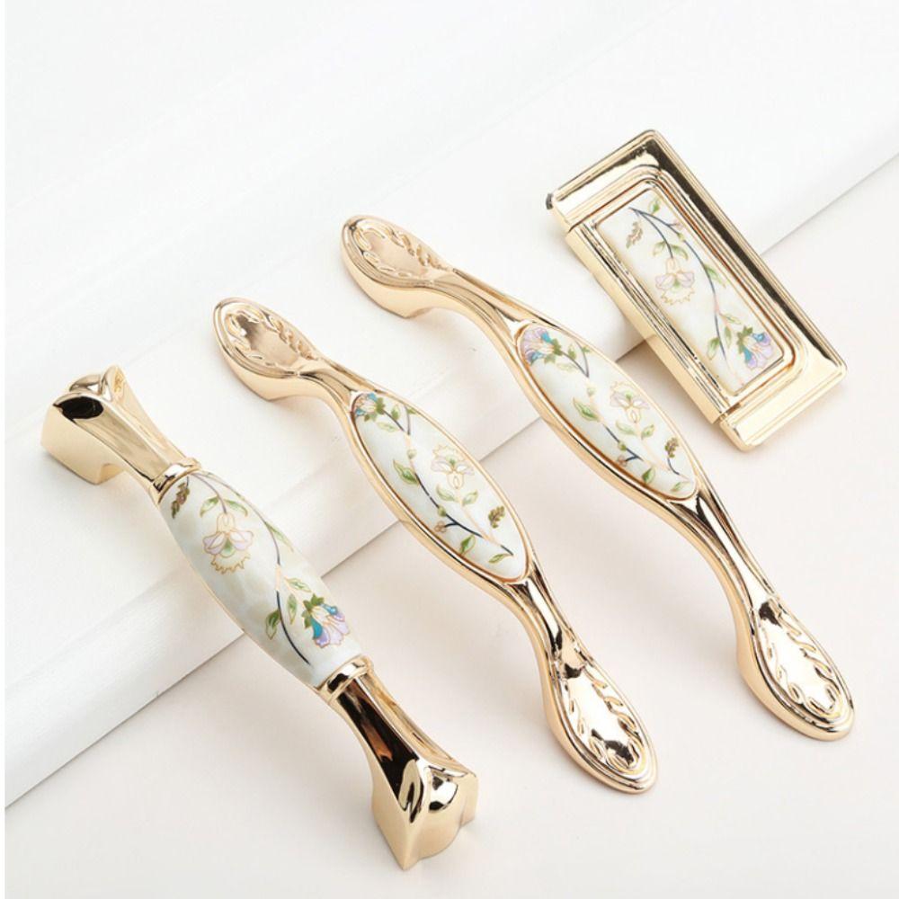Zinc Zinc Zinc Alloy European Style Cabinet Door Knob Light Luxury Luxury Cabinet Handles  Kitchen Cupboard