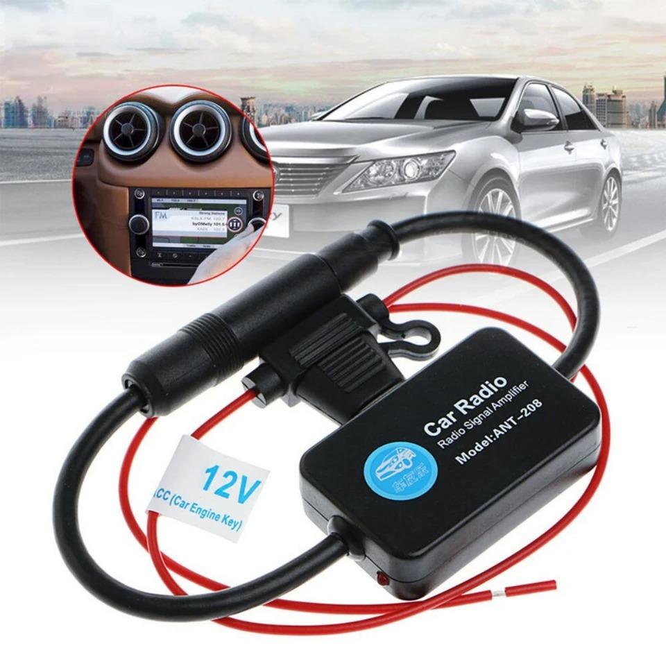 Car Radio Amplifier Aerials Auto FM Antenna Signal Amp Enhancer Device
