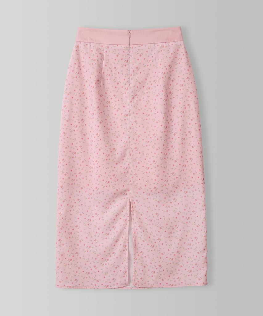 Syeliobeu Camellia Long Skirt-Pink
