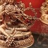 12cm Xizang Buddha Hall Makes a Statue of Ming Buddha Mother, and Carries a Small Copper Dharma Protector Buddha with You