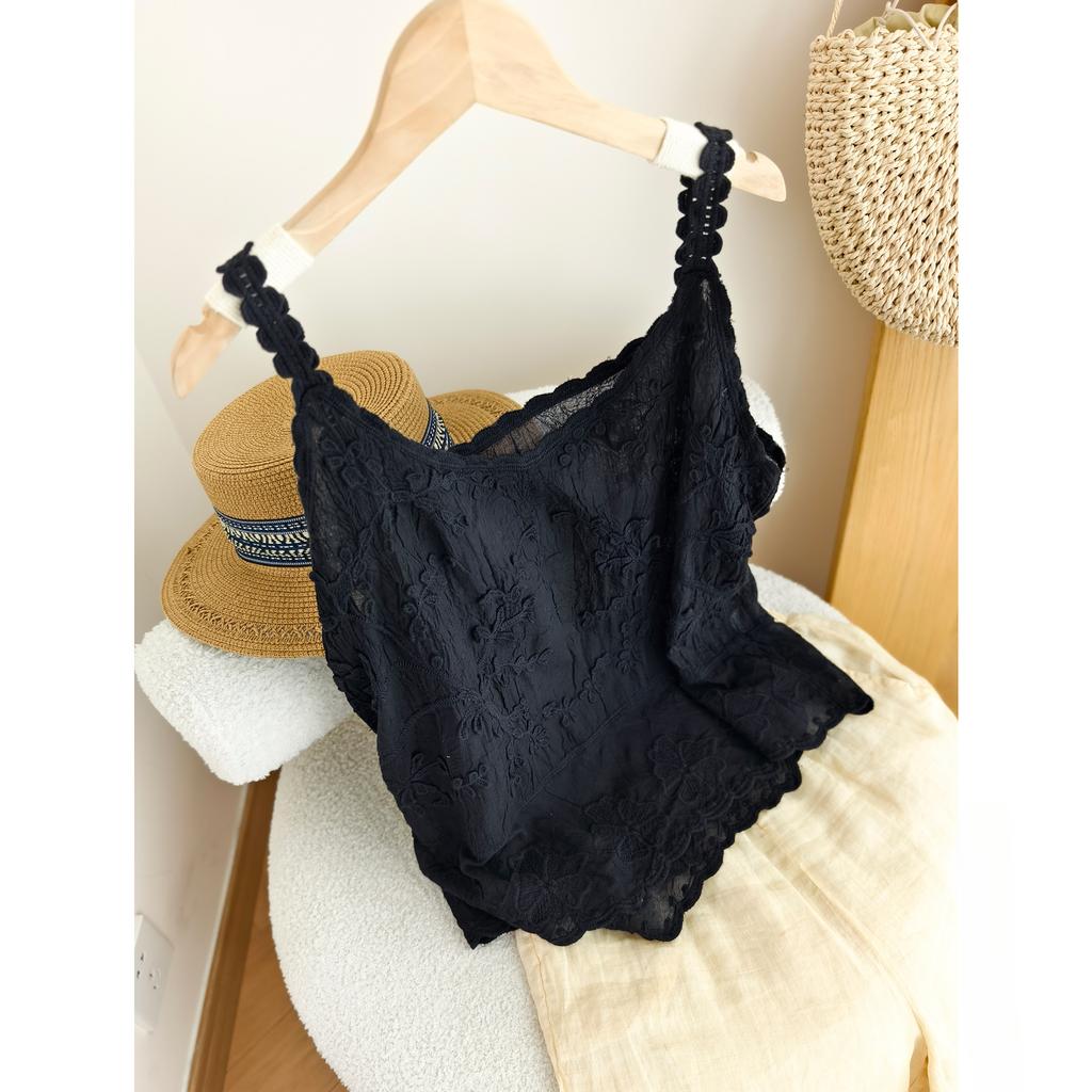 Dimanaf 2025 Nowy Letni T-Shirt Bez Rękawów Damski Podstawowy Dzianinowy Ażurowy Biały Niebieski Top Luźny