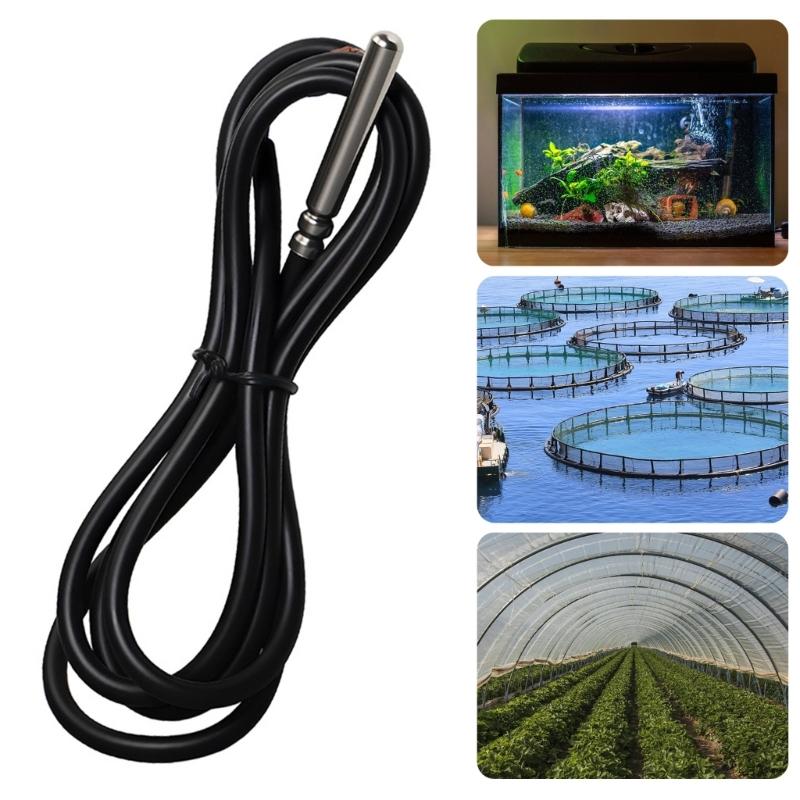 Accurate Waterproof Temperature Sensors Probe Featuring Thermistor and Silicone Cable Universal for Aquarium Use