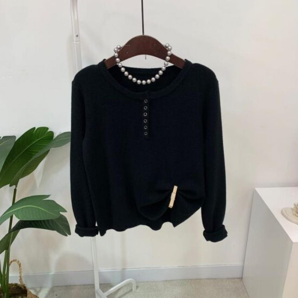 C S In The Room Long Sleeve Knit Round neCk 6Color