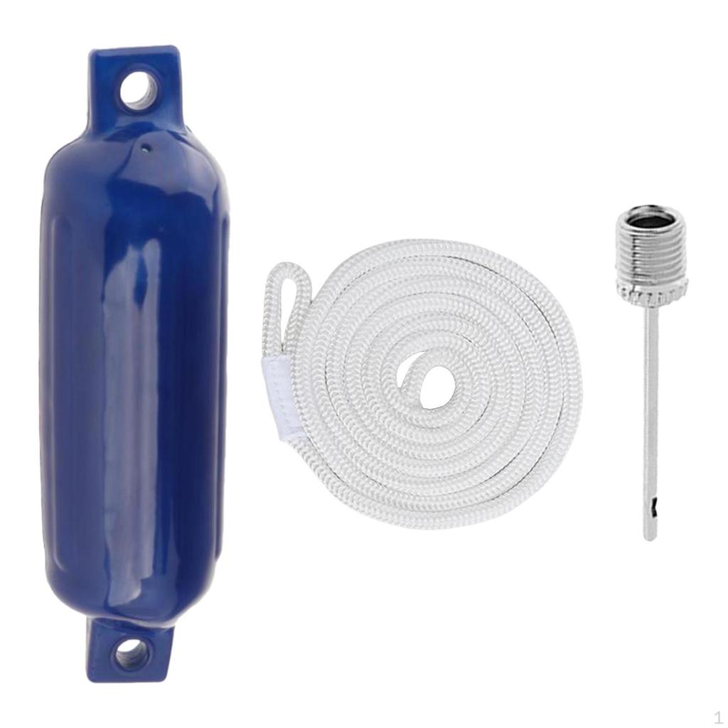 Boat Fenders Inflatable Marine 4"x16" with 1.5M Rope Anchor Buoy Waterproof Mooring