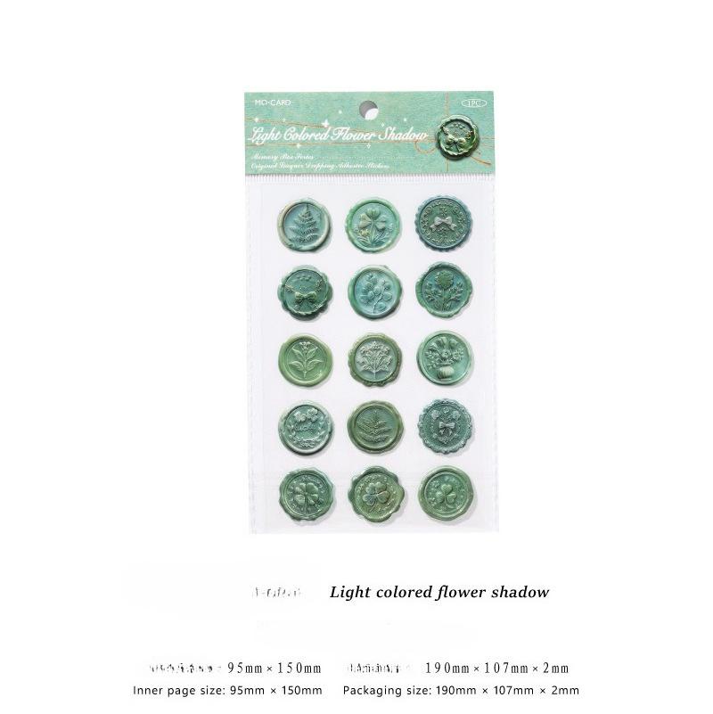 18pcs/20pcs Bag Wax Seals Stamp Sticker for Kid Vintage European Style Candy Color Sticker for Children DIY Decroative Scrapbook