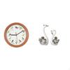 Swan Bird Wall Clock Sculpture Porcelain Figurine Collection Decorative Hanging Ornament for