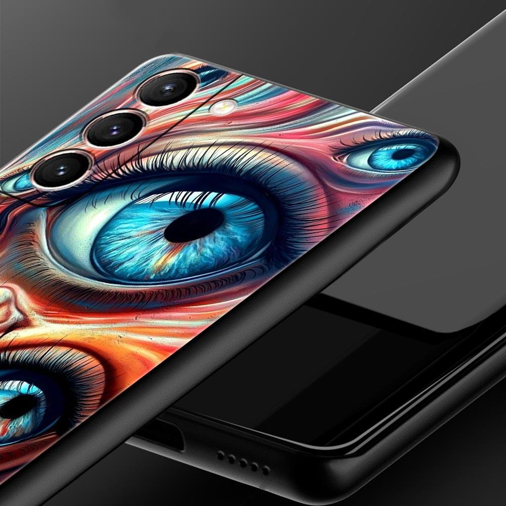 Spooky Scary Red Eye Phone Case Cover for Samsung Galaxy S26 S25 S24 S23 S22 S20 S21 FE Ultra S25 Edge Plus 5G Soft TPU Shell