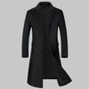 Cappotto da uomo Primavera Autunno Cappotto di lana da uomo Lungo Sopra il ginocchio Collo da abito