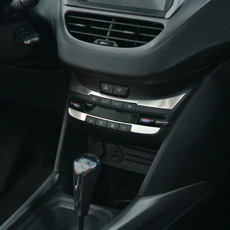 2Pcs/Set Air Conditioning Switch Interior Sequins Sticker Control Panel Stickers for Peugeot 2008 208 2014 - 2018 accessories