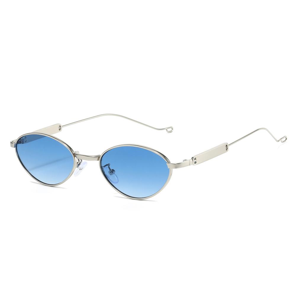 New Vintage Oval Frame Sunglasses Women Luxury Metal Frame Sunscreen Eyeglasses Fashion Outdoor UV400 Sunglasses Men's Goggles