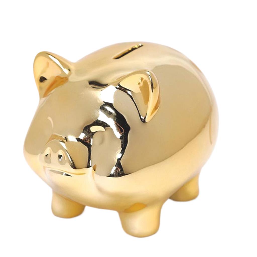 Salvadanaio Porcellana Oro Maialino Carino Salvadanaio Monete Arredamento Creativo per la Casa Decorazione Maialino Portafortuna Salvadanaio Decorazione per la Casa