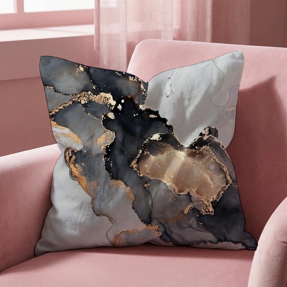 Minimalist Marble Patterned Cushion Cover Multi-Scene Pillow Cover for Home & Car - Reversible, Soft & Durable for Daily Use