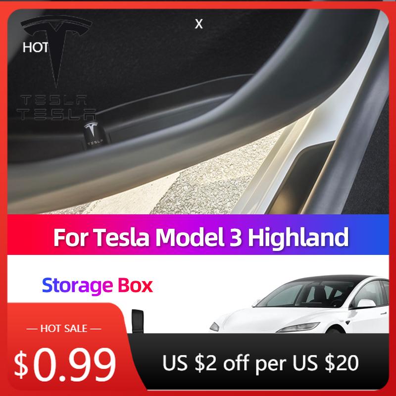 Car Sticker For Tesla Model 3 Highland 2025 Door Slot Storage Modification Automotive Supplies Interior Modification and Storage