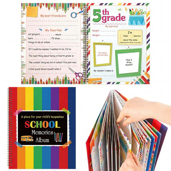 Schul-Erinnerungsbuch, Abschlussgeschenk, Campus-Gedenkheft, Geschenke für Schüler, Schülerbedarf, Schreibwaren