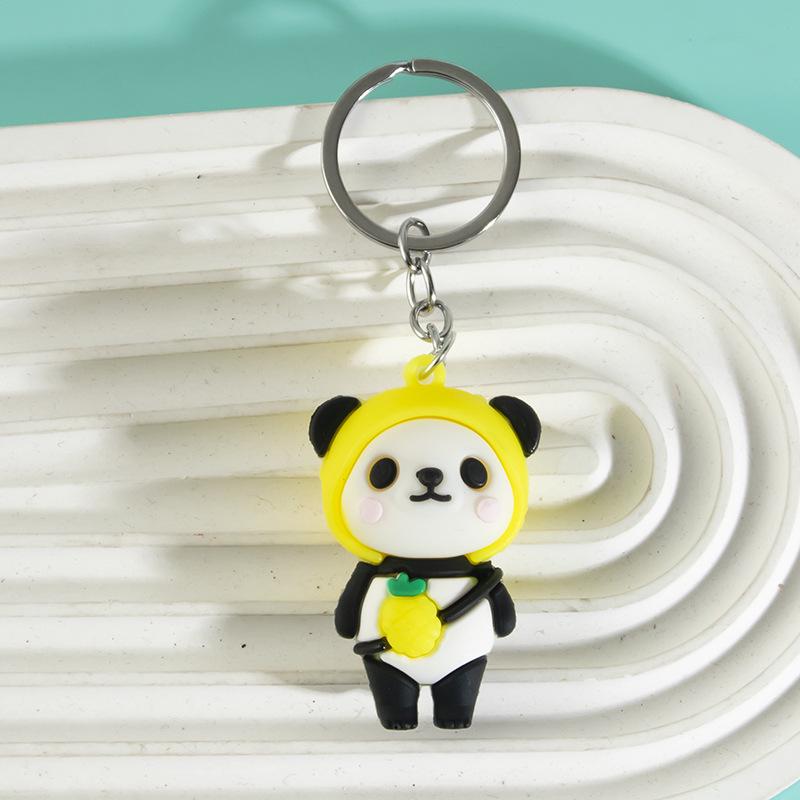 Sichuan Panda Bamboo Keychain Ornament: Cute Chengdu Zoo-Inspired Small Gift