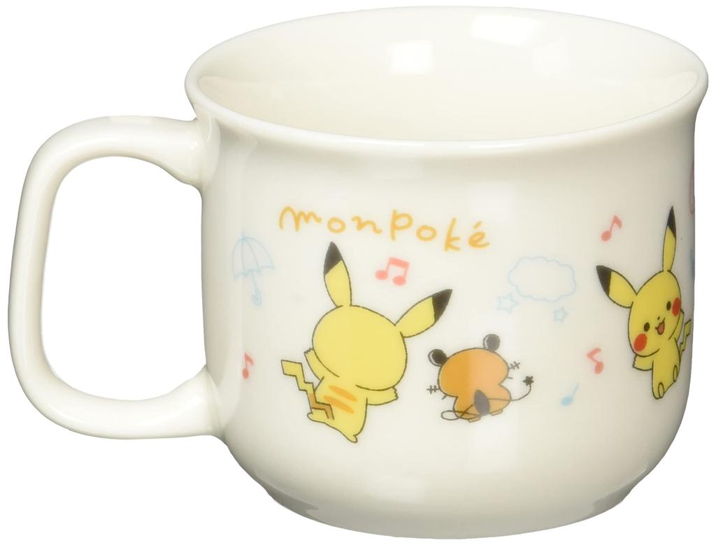 Kaneshotouki Monpoke Made in 050142 White "Pokémon" Mug, approx. 8cm, Japan,