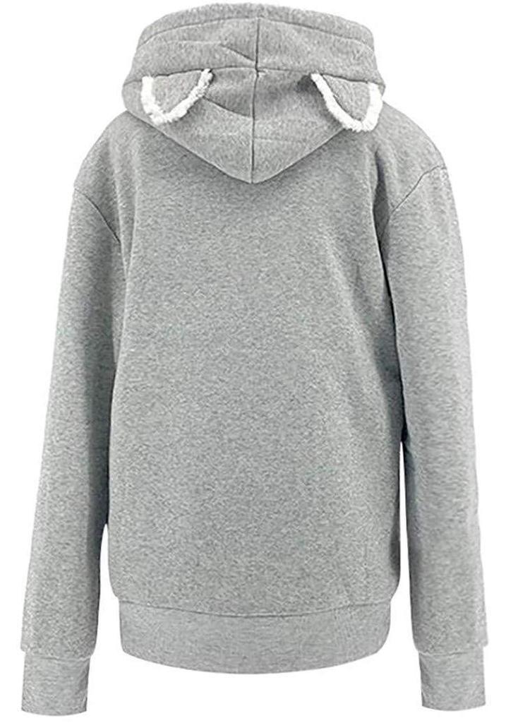 European & American Fashion Embroidered Women's Pet Hoodie with Large Pocket - Bestseller in Stock