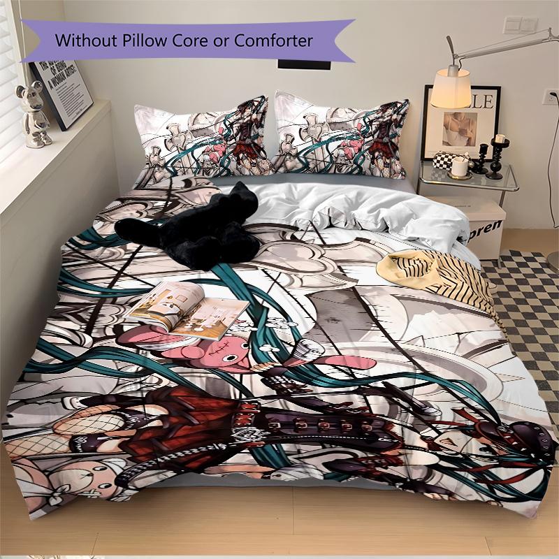Fantasy Battle Scene Printed 3pcs Bedding Set Soft Microfiber 1 Duvet Cover And 2 Pillowcases Home Bedroom Decor Xmas Gift K1490