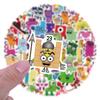 60-Piece Waterproof Number Blocks Stickers for Kids' Toy Computers and Phones