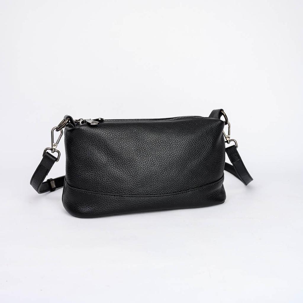 2025 Women's Genuine Leather Crossbody Bag, Multi-Layer Zipper, Large Capacity Cowhide Shoulder Bag for Moms