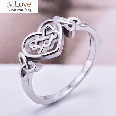 Trendy Heart-Shaped Hollow Style Engagement Rings for Women Elegant Love Token To Girlfriend Wholesale Jewelry Size 6-10