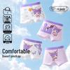 Purple Floral Girls' Cotton Boxer Briefs