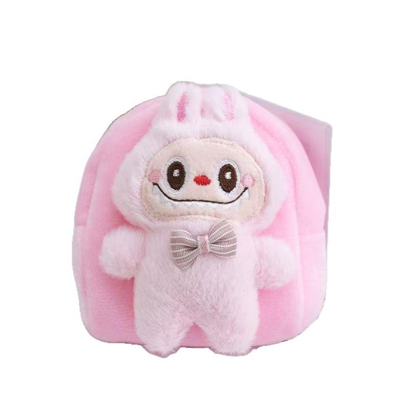 Kawaii Plush Coin Purse, Round Bags Pendant Funny Mini Headphone Storage Bag