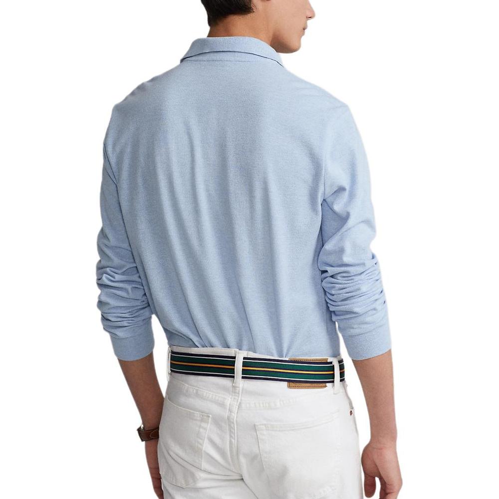 Polo Ralph Lauren Embroidered Pony Logo Long Sleeve Polo Shirt Men tops Light-Blue MNPOKNI16821831-400