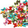 50 Pieces Butterfly Creative Buttons Mixed Buttons Scrapbooking Wooden Snaps Sewing Home Items