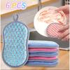 Kitchen Cleaning Sponge Double Sided Sponge Scrubber Sponges For Dishwashing Scouring Pad Dish Cloth Kitchen Cleaning Tools