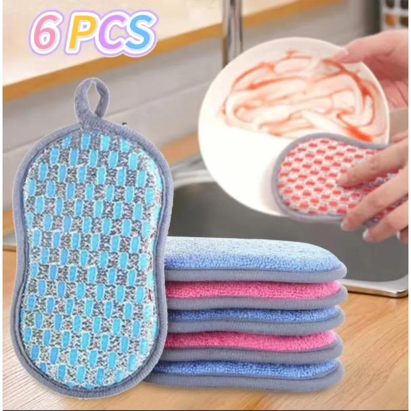 Kitchen Cleaning Sponge Double Sided Sponge Scrubber Sponges For Dishwashing Scouring Pad Dish Cloth Kitchen Cleaning Tools